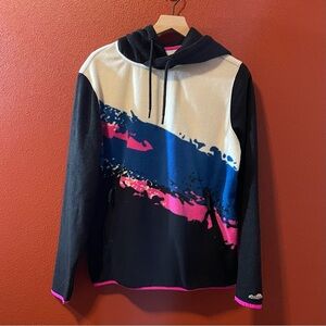 Chubbies Women’s Low Pile Fleece‎ Retro Abstract Splash Print Cozy Hoodie